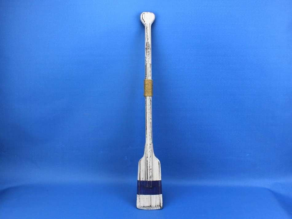 Wooden Rustic King Harbor Decorative Squared Rowing Boat Oar w/ Hooks 24""