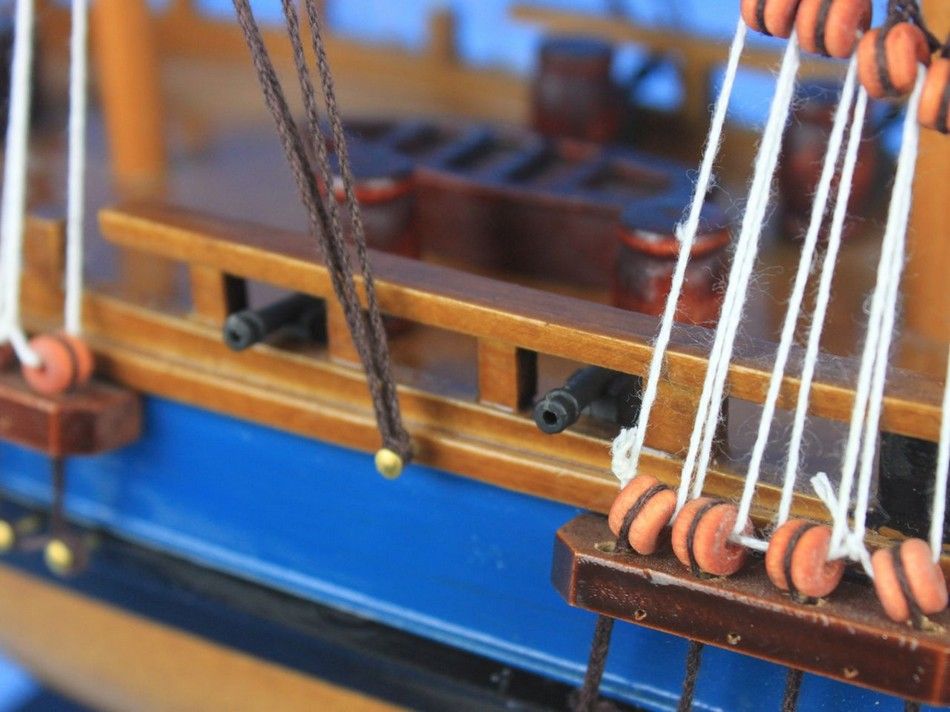Wooden HMS Endeavour Tall Model Ship 20""
