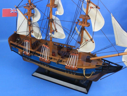 Wooden HMS Endeavour Tall Model Ship 20""
