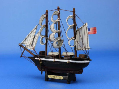 Wooden Flying Cloud Tall Model Clipper Ship 7""