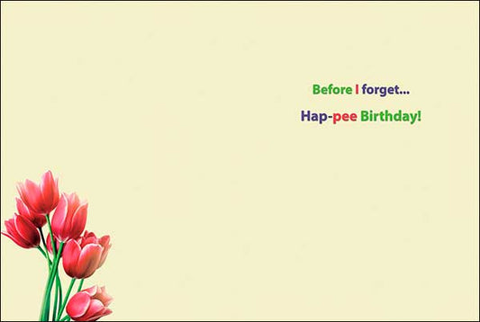 Birthday Card - Hap-pee Birthday