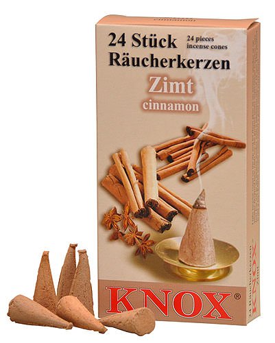 Knox German Scented Incense Cones (Pack Of 24) - Cinnamon