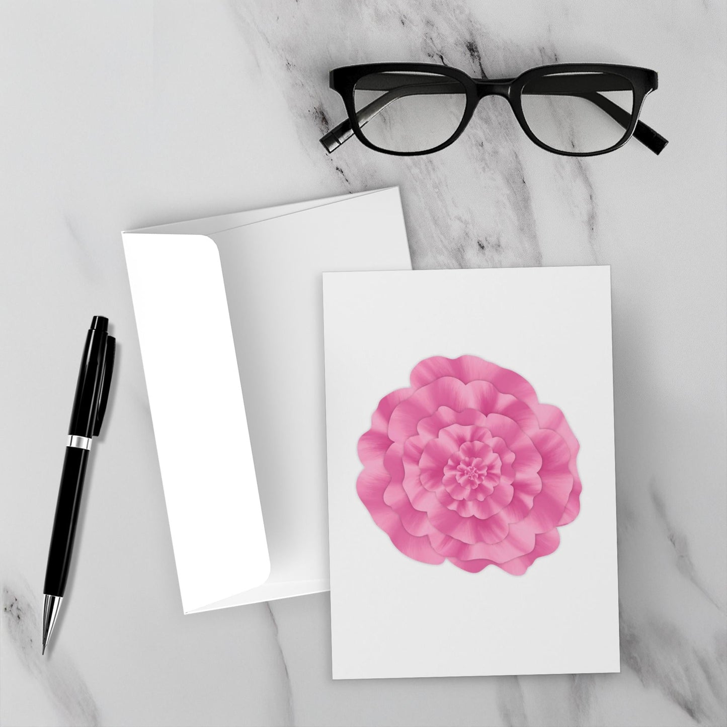 Peony Greeting Card – Blank Inside With Envelope