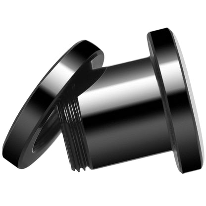 Black White Owl Black Anodized Screw Fit Plug Set 0G