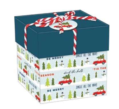 Gift Box Cube for Gift Cards - 3" x 3" -  Joy Present Stack