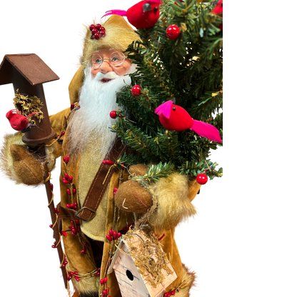 Cardinal and Berries Santa - 20"