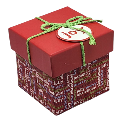 Gift Box Cube for Gift Cards - 3" x 3" -  Joy Present Stack