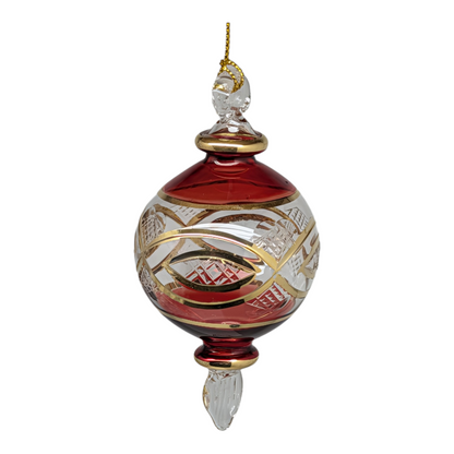 Ruby and Gold: The Egyptian Cut Glass Globe Ornament