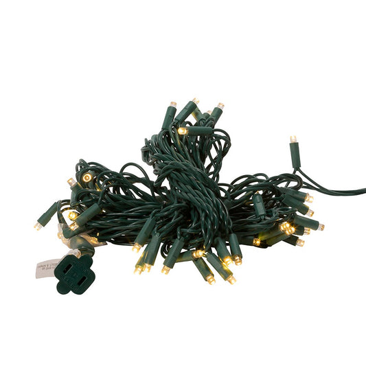 50-Light 5mm Warm White LED Green Wire Light Set