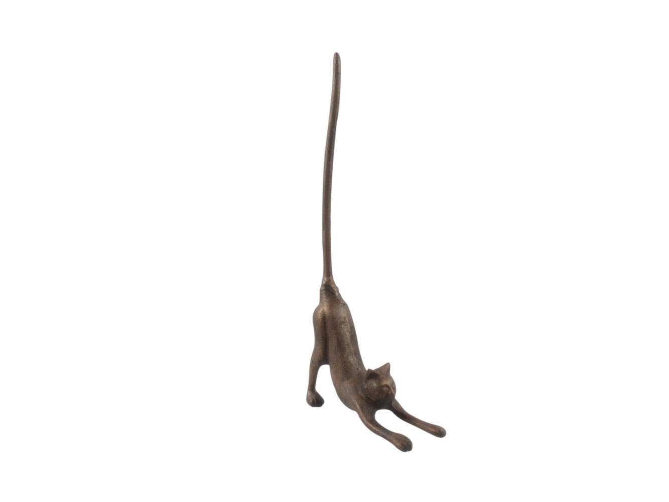 Rustic Copper Cast Iron Yoga Cat Kitchen Paper Towel Holder 19""