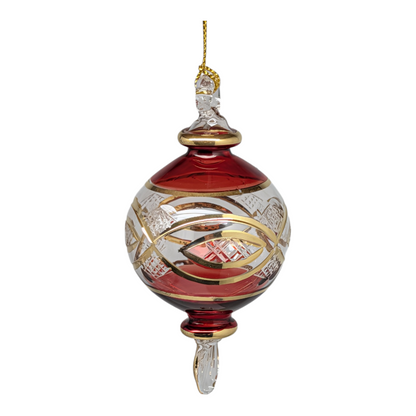 Ruby and Gold: The Egyptian Cut Glass Globe Ornament