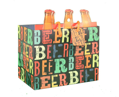 Heavyweight 6-pack Gift Bag - Beer Beer Beer Beer