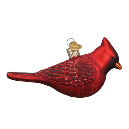 Northern Cardinal Glass Ornament