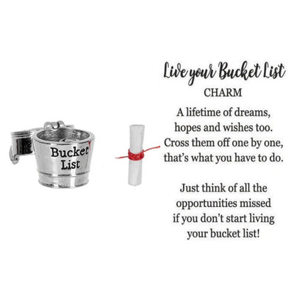 Live Your Bucket List Charm