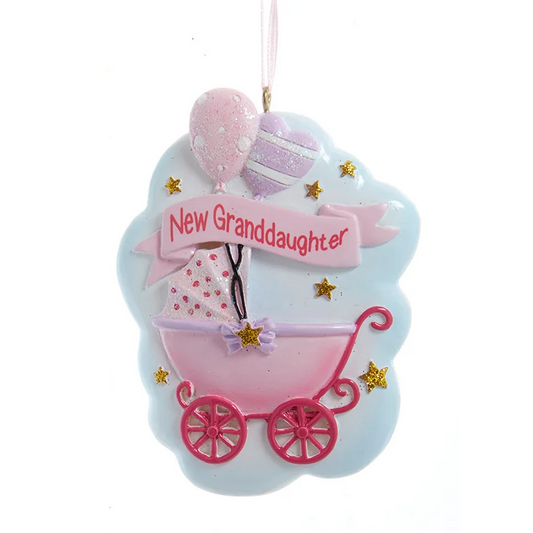 New Granddaughter Baby Stroller Ornament