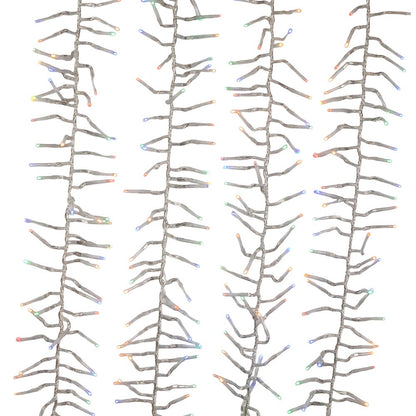 480-Light Fairy Multicolor LED Clear Wire Connectable Cluster Garland